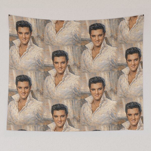 Item preview, Elvis Presley portrait in words and letters  designed and sold by LuluLeb.