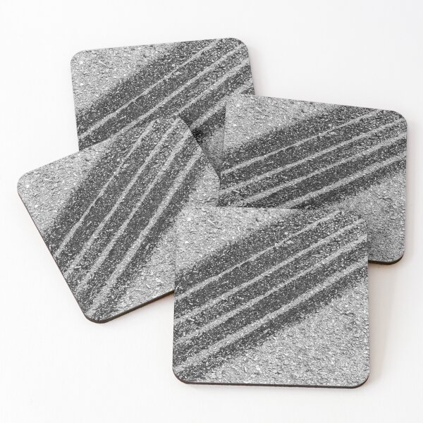 Item preview, Monochrome Tire Tracks On Asphalt Create Bold Linear Pattern Across Road Surface designed and sold by Nmallia.