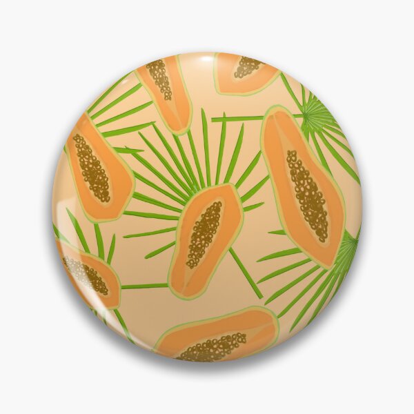 Item preview, Papaya palm repeat pattern designed and sold by Thursday-Child.