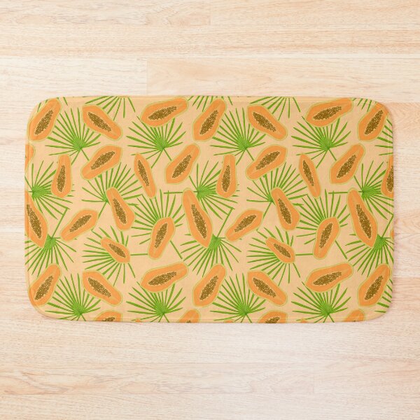 Item preview, Papaya palm repeat pattern designed and sold by Thursday-Child.