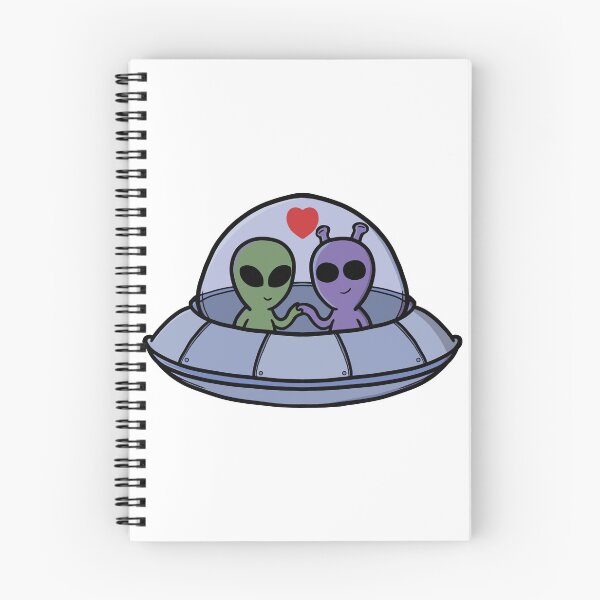 Item preview, Adorable Alien Couple with Hearts Galactic Romance designed and sold by shopdiego.