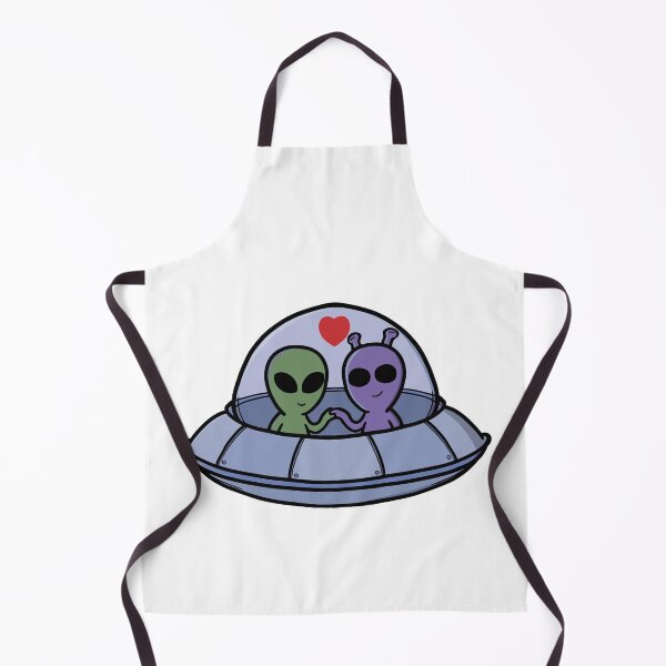 Item preview, Adorable Alien Couple with Hearts Galactic Romance designed and sold by shopdiego.