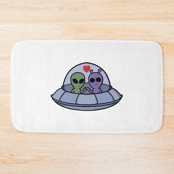 Item preview, Adorable Alien Couple with Hearts Galactic Romance designed and sold by shopdiego.