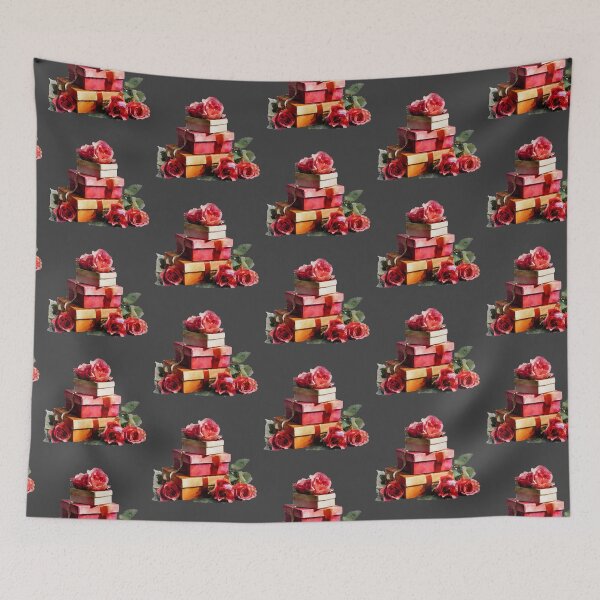 Item preview, Retro stack of gifts with roses designed and sold by MendaciousMina.