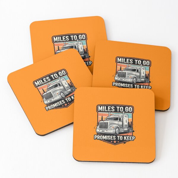 Item preview, Miles To Go - Promises To Keep Trucker Badge designed and sold by BounoWorld.