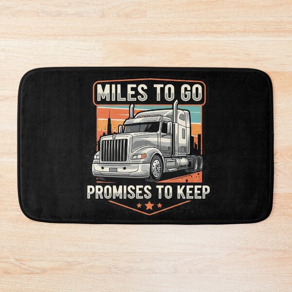 Item preview, Miles To Go - Promises To Keep Trucker Badge designed and sold by BounoWorld.