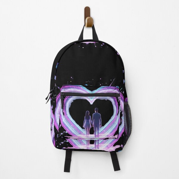 Item preview, Cyberpunk Neon Heart Couple Silhouette designed and sold by MonaRose_Art.