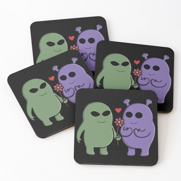 Item preview, Cute Intergalactic Alien Couple designed and sold by shopdiego.