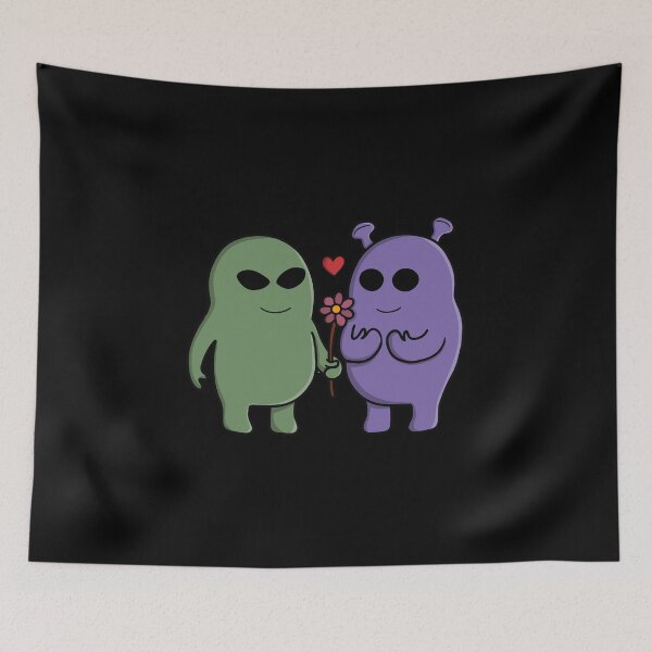 Item preview, Cute Intergalactic Alien Couple designed and sold by shopdiego.