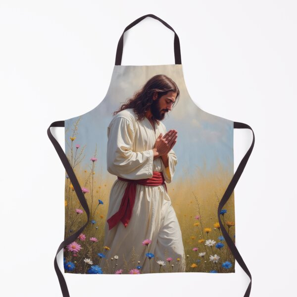 Item preview, Jesus in Prayerful Bliss Amid Wildflowers designed and sold by Pastor Reeves Studio.