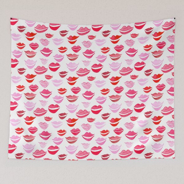 Item preview, Watercolor Lips + Kisses designed and sold by Carrie Cantwell Art.
