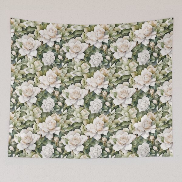 Item preview,  White Gardenia Seamless Watercolor Pattern designed and sold by sana designer.