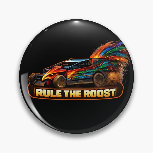 Item preview, Rule The Roost – Flaming Rooster Modified Dirt Car designed and sold by MACodDesigns.