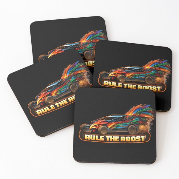 Item preview, Rule The Roost – Flaming Rooster Modified Dirt Car designed and sold by MACodDesigns.