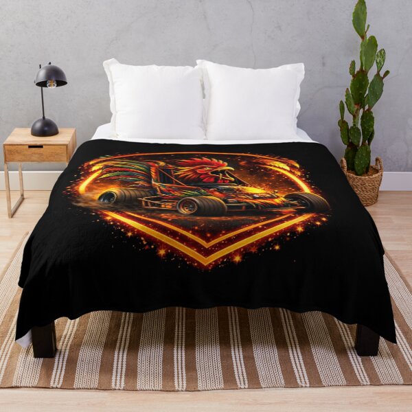 Item preview, Flaming Rooster Racing Kart Badge – Neon Heart Crest designed and sold by MACodDesigns.