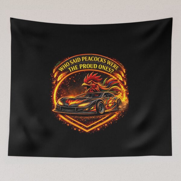 Item preview, Flaming Rooster Late Model – Who Said Peacocks Were the Proud Ones? designed and sold by MACodDesigns.