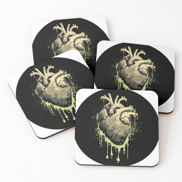 Item preview, Dripping green zombie heart designed and sold by MendaciousMina.