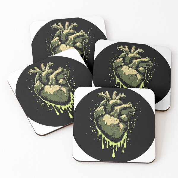 Item preview, Dripping green zombie heart designed and sold by MendaciousMina.