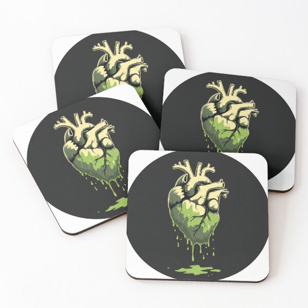 Item preview, Dripping green zombie heart designed and sold by MendaciousMina.