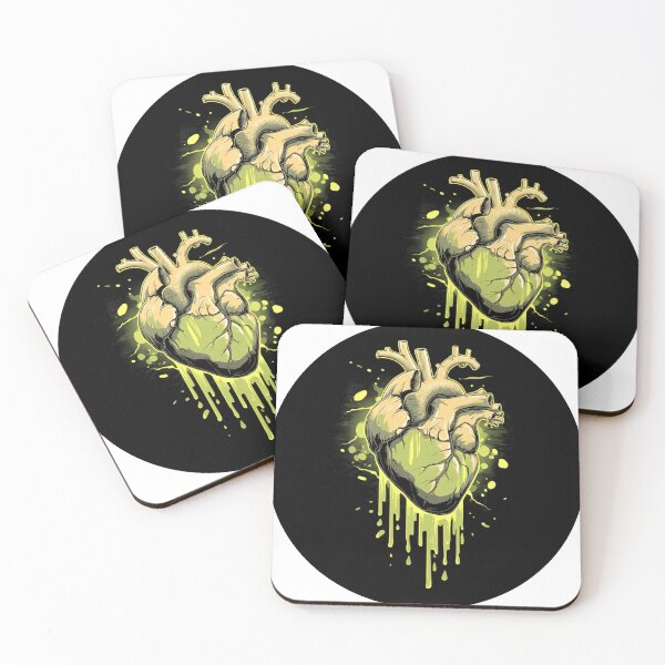 Item preview, Dripping green zombie heart designed and sold by MendaciousMina.