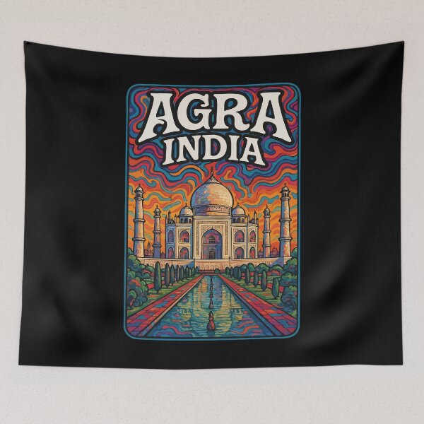 Item preview, Agra India Trippy Art Travel designed and sold by TomFrontierArt.