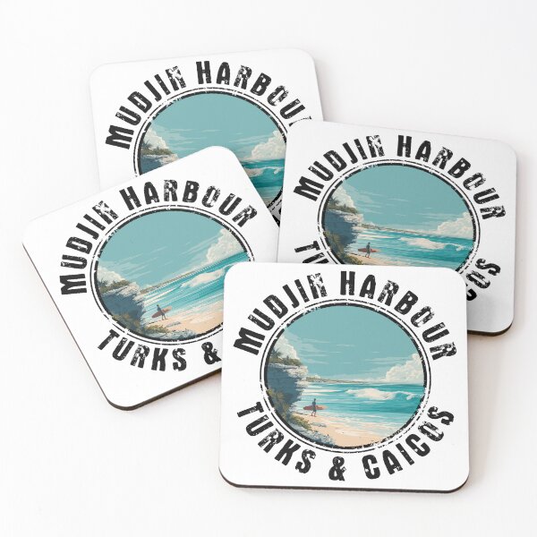 Item preview, Mudjin Harbour - Turks And Caicos (with Black Lettering) designed and sold by VelvetRoom.