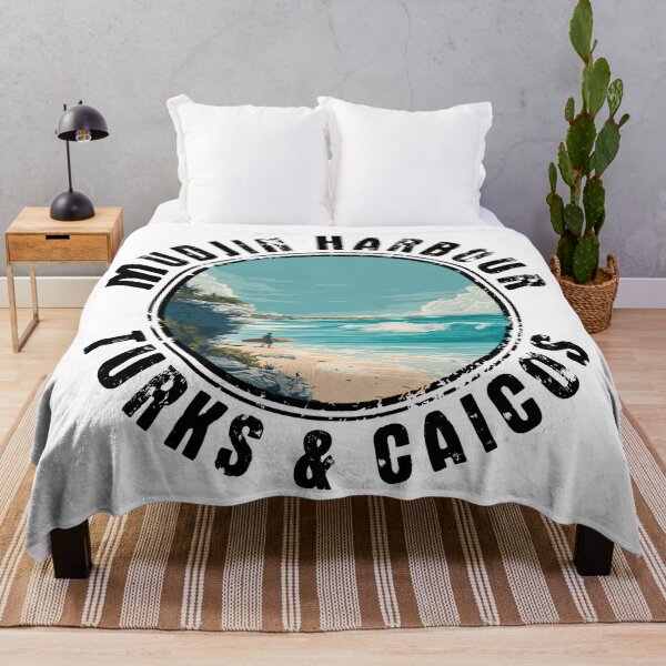 Item preview, Mudjin Harbour - Turks And Caicos (with Black Lettering) designed and sold by VelvetRoom.