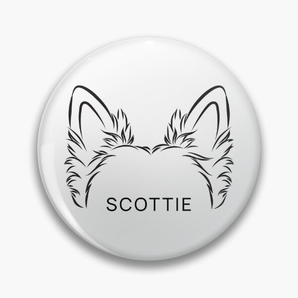 Item preview, Scottish Terrier Ears – Minimal Line Art Dog Design designed and sold by Noyalita.