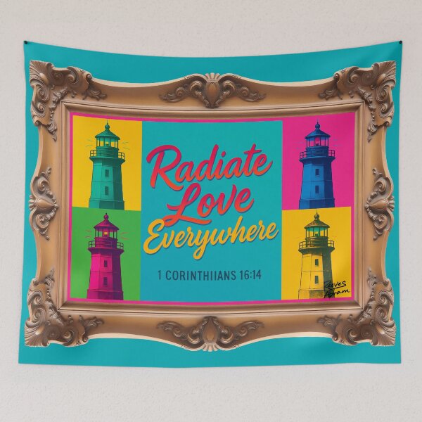 Item preview, Radiate Love Everywhere – Colorful Christian Pop Art designed and sold by Pastor Reeves Studio.