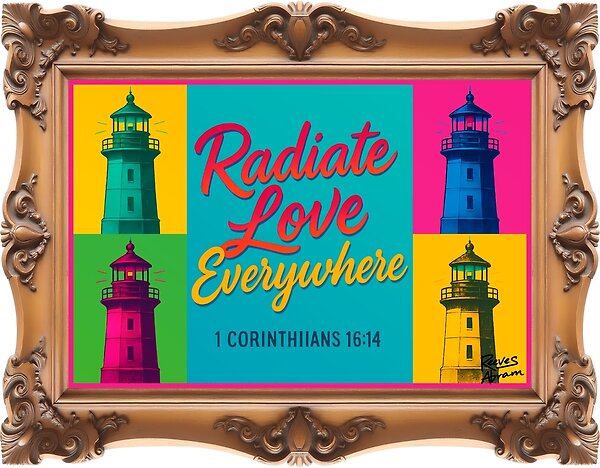 Radiate Love Everywhere – Colorful Christian Pop Art