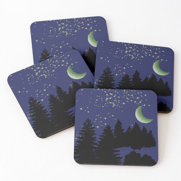 Item preview, Dark Blue Landscape – Minimalist Blue Scenery, Calming Modern Artwork designed and sold by Versik-.