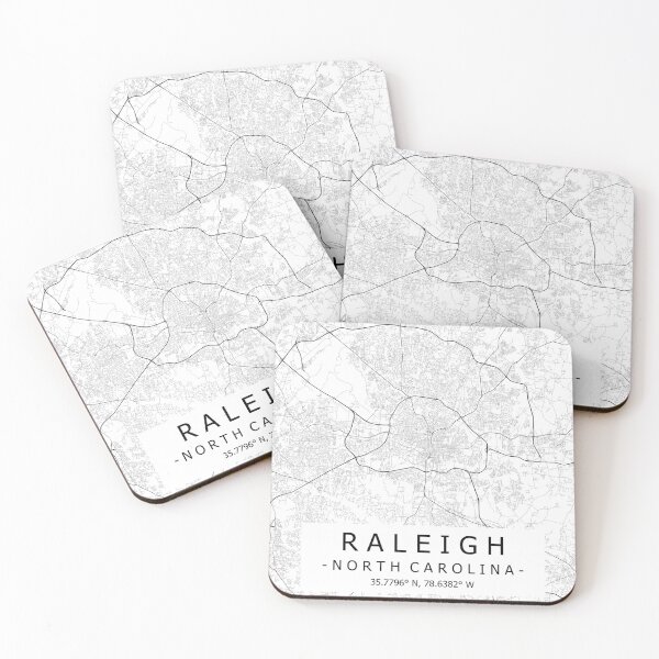Item preview, Minimalist map of Raleigh, North Carolina (square) designed and sold by sweetmaps.