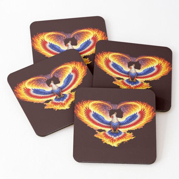 Item preview, Patriotic Phoenix Rising in Flames designed and sold by Create Nest.