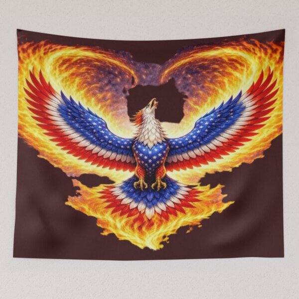 Item preview, Patriotic Phoenix Rising in Flames designed and sold by Create Nest.
