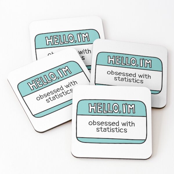 Item preview, Obsessed with Statistics Funny Name Tag  designed and sold by MaryAller.