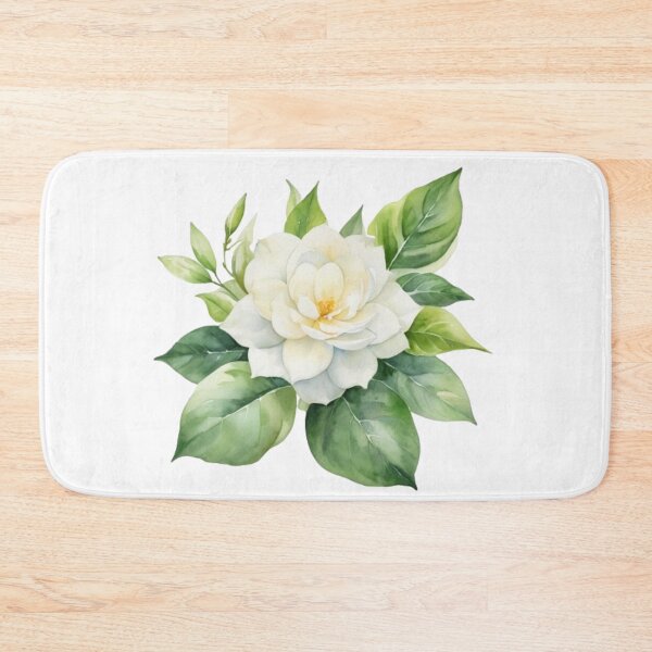 Item preview, White Gardenia Watercolor Botanical Wall Art designed and sold by sana designer.