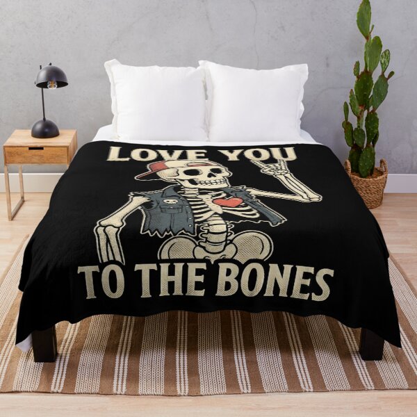 Item preview, Valentines Day Skeleton Love You Rocker designed and sold by FreshVibe Prints.