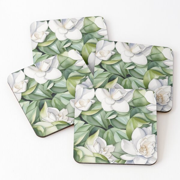 Item preview,  Tropical Gardenia Watercolor Seamless Pattern designed and sold by sana designer.
