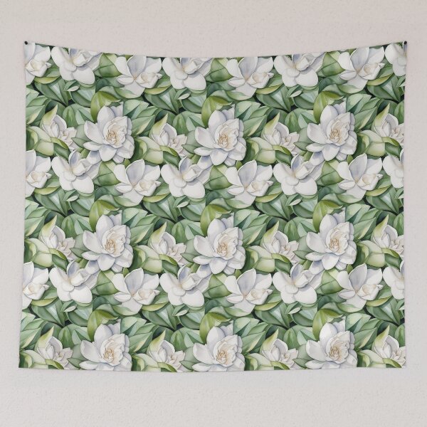 Item preview,  Tropical Gardenia Watercolor Seamless Pattern designed and sold by sana designer.