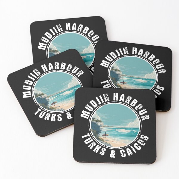 Item preview, Mudjin Harbour - Turks And Caicos (with White Lettering) designed and sold by VelvetRoom.