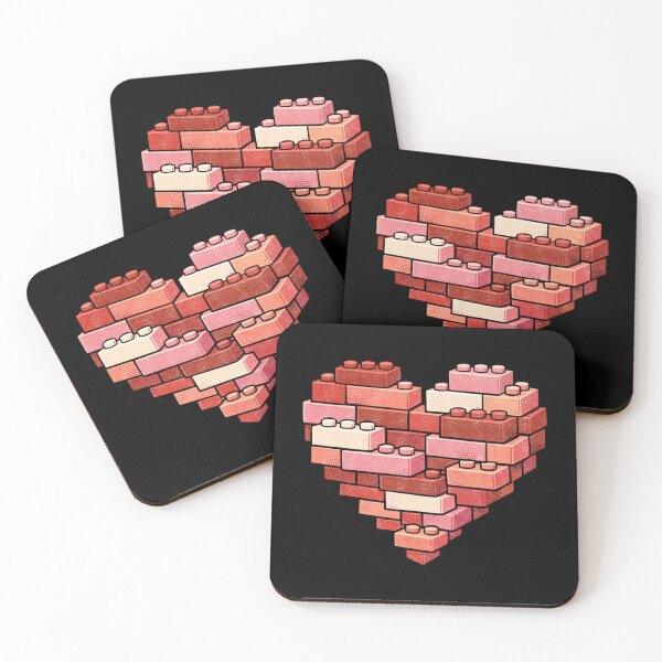 Item preview, Building Block Heart Valentine Love designed and sold by FreshVibe Prints.