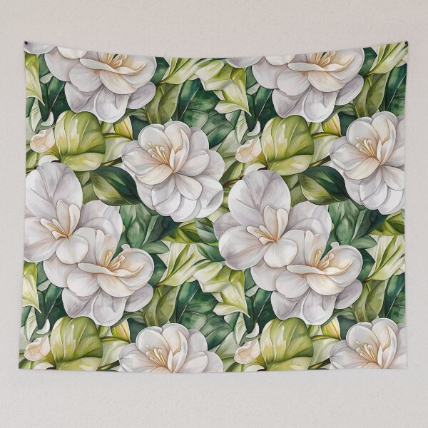 Item preview, Elegant Gardenia Watercolor Seamless Pattern designed and sold by sana designer.