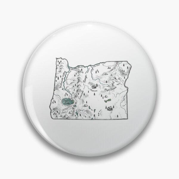 Item preview, Oregon Illustrated Map – Hand-Drawn Rivers & Nature Adventure Sketch designed and sold by Paper Drip.