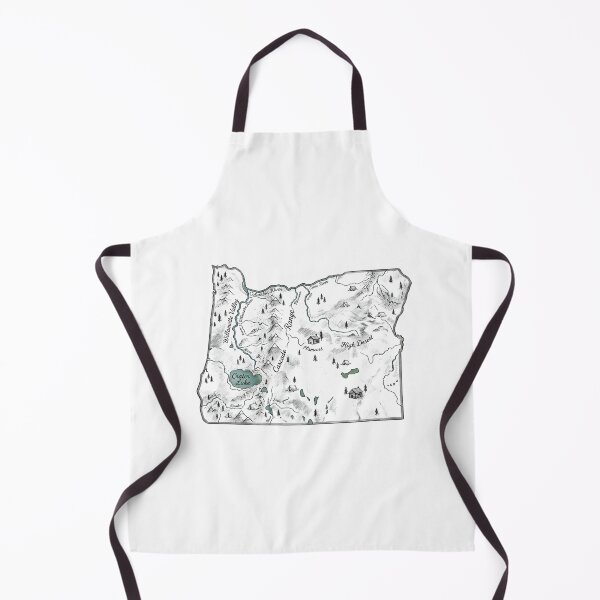 Item preview, Oregon Illustrated Map – Hand-Drawn Rivers & Nature Adventure Sketch designed and sold by Paper Drip.