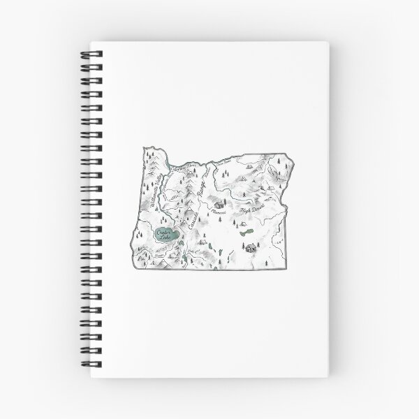 Item preview, Oregon Illustrated Map – Hand-Drawn Rivers & Nature Adventure Sketch designed and sold by Paper Drip.
