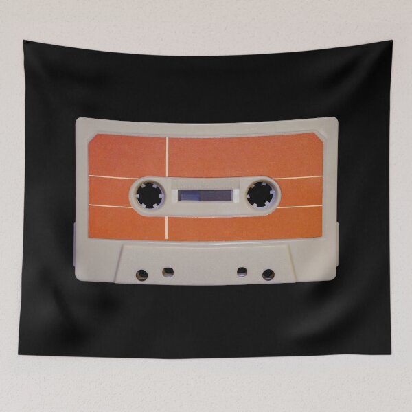 Item preview, Retro Music Cassette Orange and Grey Photograph designed and sold by Memes N Lore .