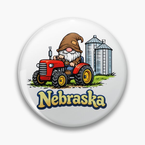 Item preview,  Gnome Driving Tractor in Nebraska Farmland designed and sold by Moriarty's Digital Visions.