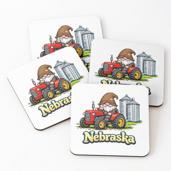Item preview,  Gnome Driving Tractor in Nebraska Farmland designed and sold by Moriarty's Digital Visions.