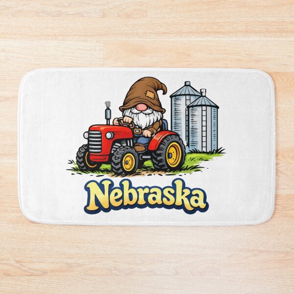Item preview,  Gnome Driving Tractor in Nebraska Farmland designed and sold by Moriarty's Digital Visions.
