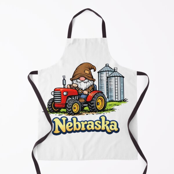 Item preview,  Gnome Driving Tractor in Nebraska Farmland designed and sold by Moriarty's Digital Visions.